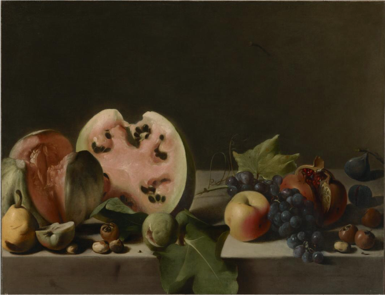 Pensionante del Saraceni, Still Life with Melon, Watermelon and Other Fruits, c. 1610–20